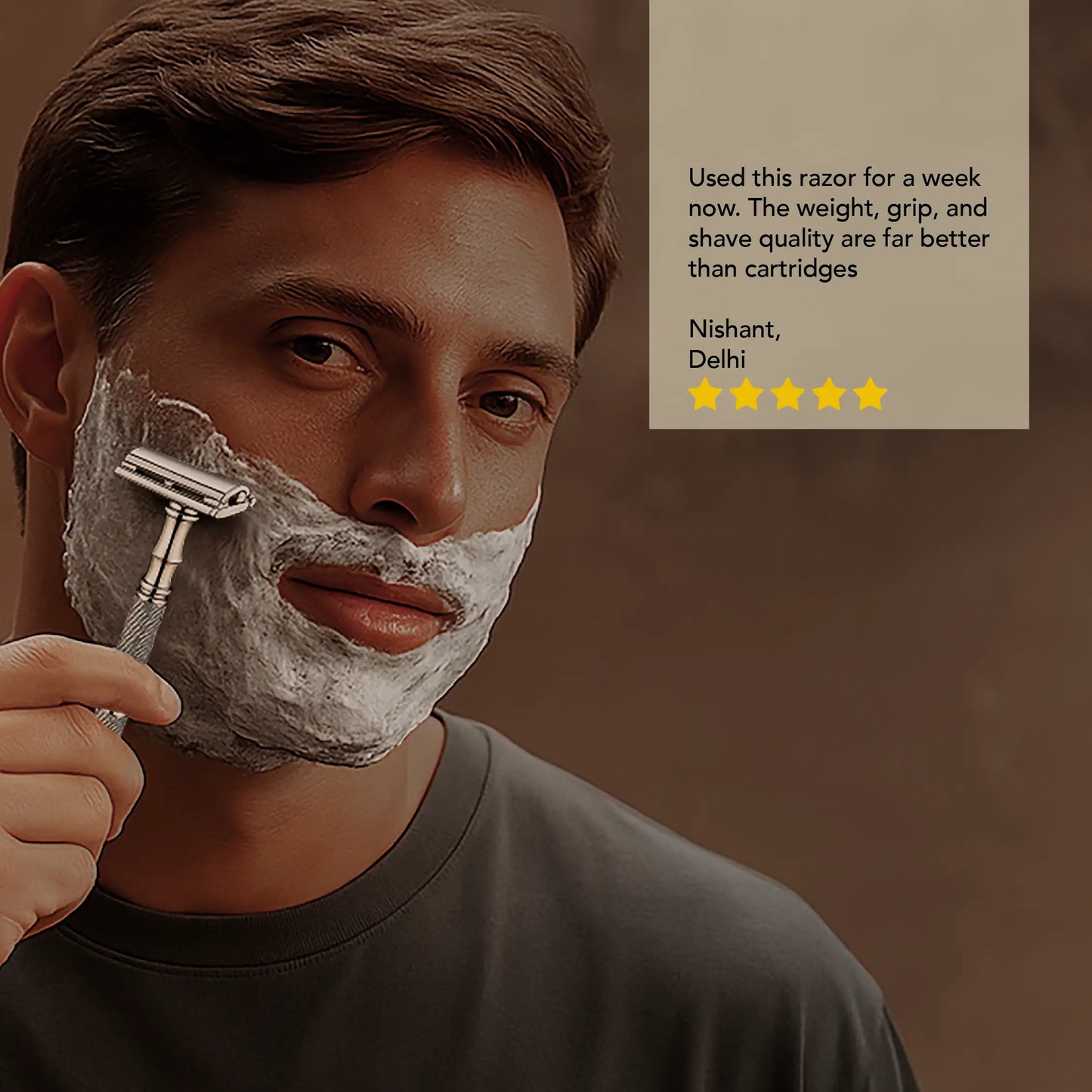 Brassbound Butterfly Razor – Precision Shave| Effortless Blade Change| Premium Comfort