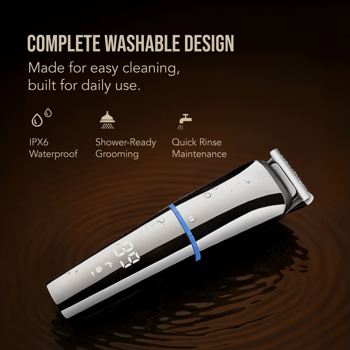 TrimElite Pro | Waterproof, LCD Display, Fast Charge, 4 Clip Lengths