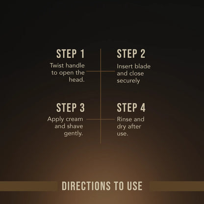 Brassbound Butterfly Razor – Precision Shave| Effortless Blade Change| Premium Comfort
