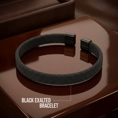 Black Exalted Bracelet | Stainless Steel Minimalist Bracelet for Men
