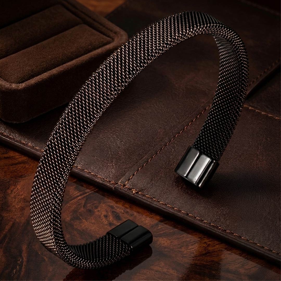 Black Exalted Bracelet | Stainless Steel Minimalist Bracelet for Men