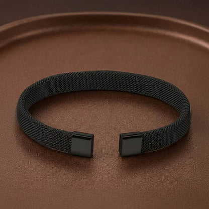 Black Exalted Bracelet | Stainless Steel Minimalist Bracelet for Men