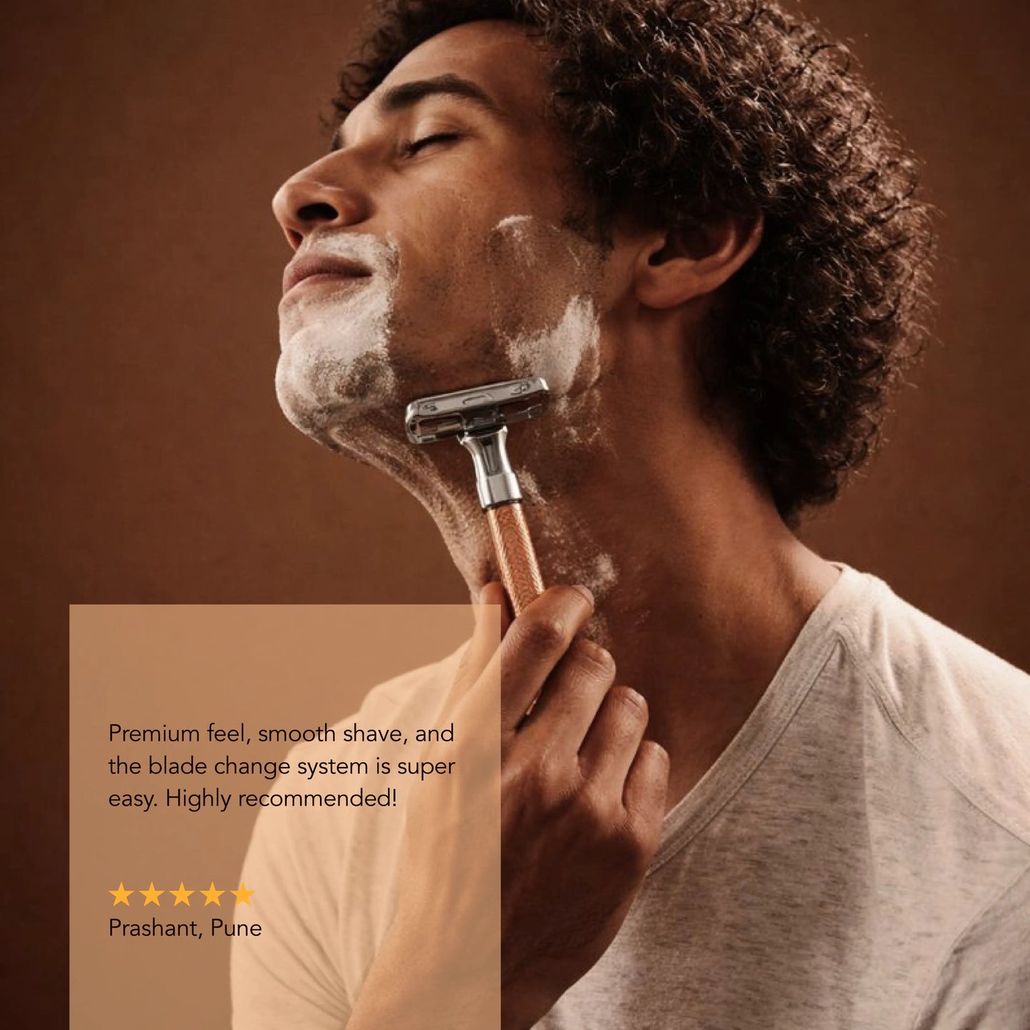 Brassbound Butterfly Razor – Precision Shave| Effortless Blade Change| Premium Comfort