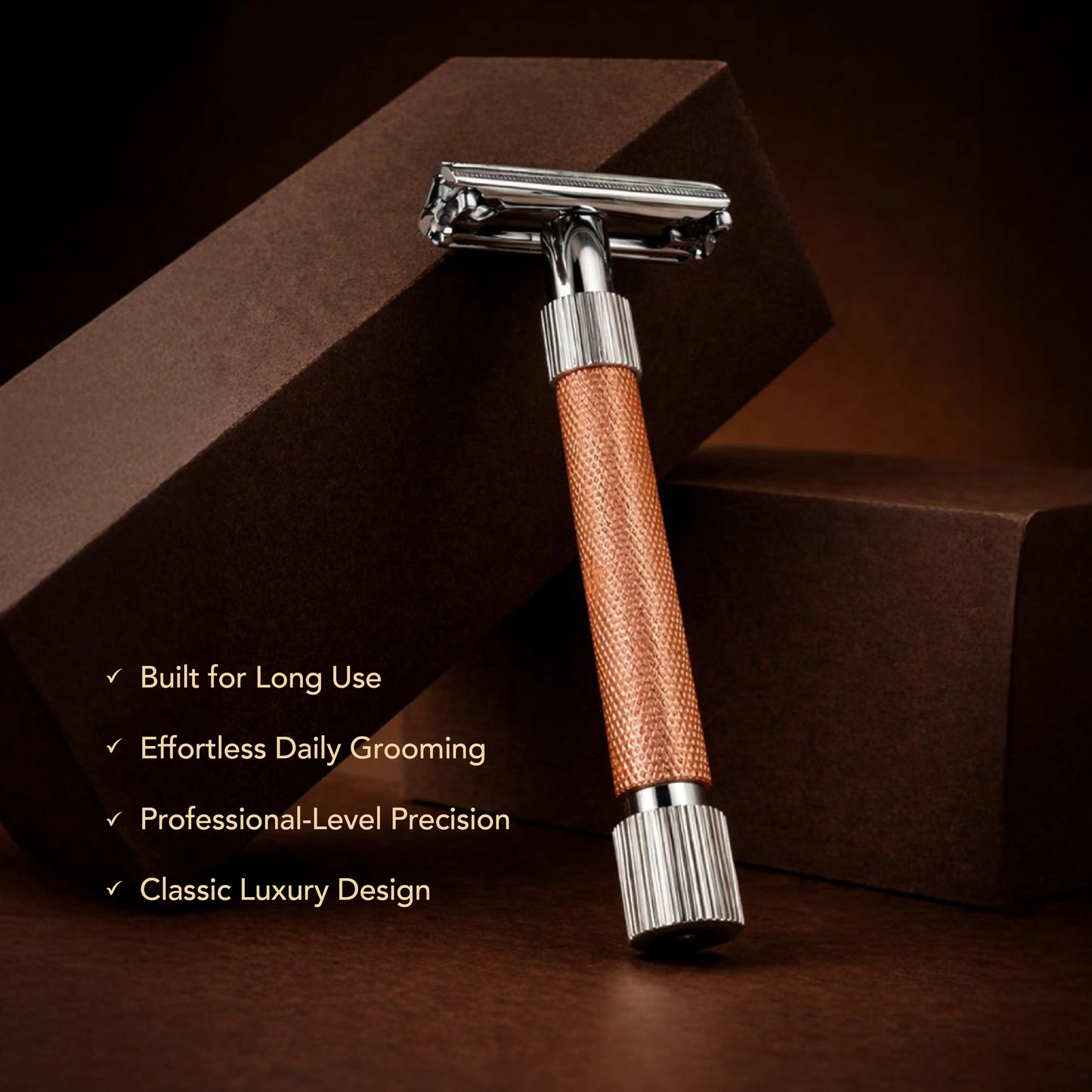 Brassbound Butterfly Razor – Precision Shave| Effortless Blade Change| Premium Comfort