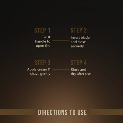 Brassbound Butterfly Razor – Precision Shave| Effortless Blade Change| Premium Comfort